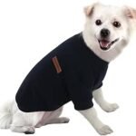HuaLiSiJi Dog Jumper Dog Hoodie Puppy Fleece Jumper Chihuahua Clothes, Elasticity Softness Comfort and Warmth Easy to Take On and Off, Colour Vibrant (Black, L)