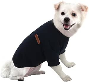 HuaLiSiJi Dog Jumper Dog Hoodie Puppy Fleece Jumper Chihuahua Clothes, Elasticity Softness Comfort and Warmth Easy to Take On and Off, Colour Vibrant (Black, L)